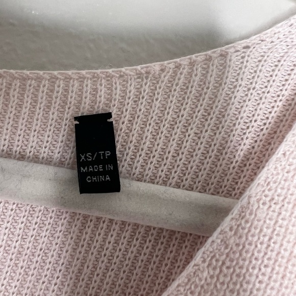 ATM Anthony Thomas Melillo Pink Sweater bell sleeve V-Neck sweater XS - Picture 5 of 8